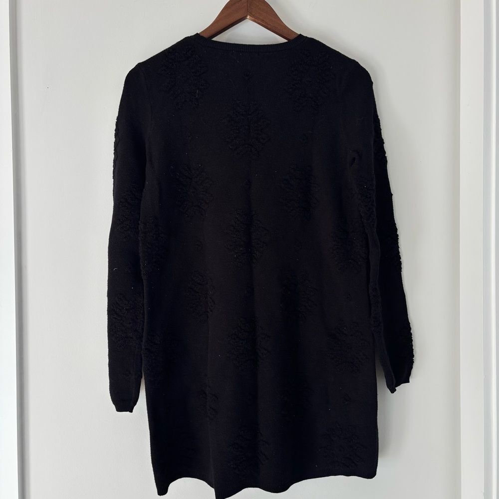 Z Supply Black Textured Sweater Dress Size M Long Sleeve Soft Knit - Picture 8 of 8